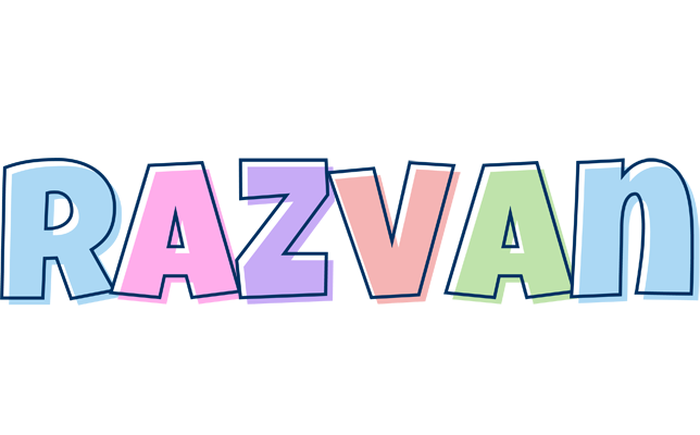 Razvan pastel logo