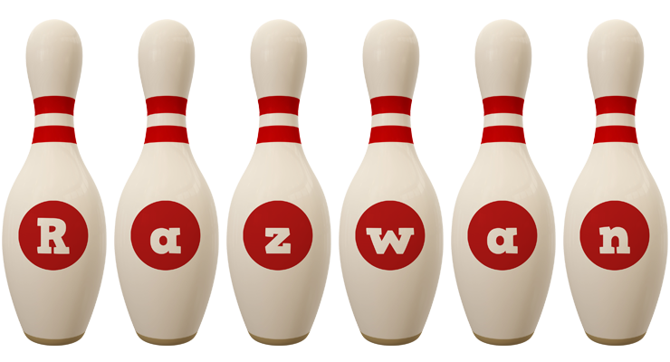 Razwan bowling-pin logo