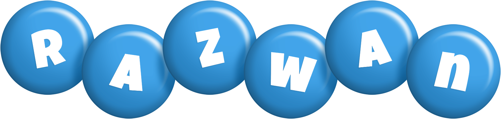 Razwan candy-blue logo