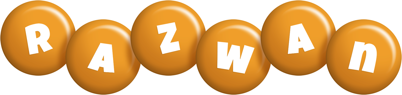 Razwan candy-orange logo
