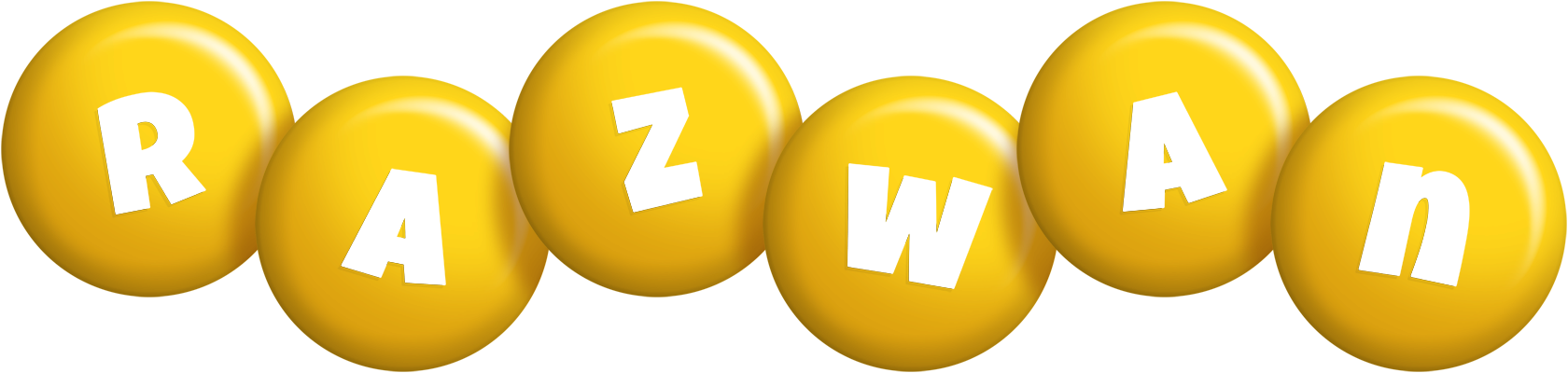 Razwan candy-yellow logo