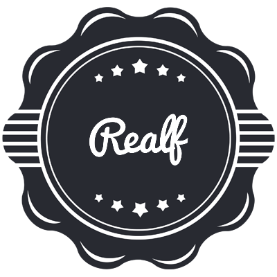 Realf badge logo