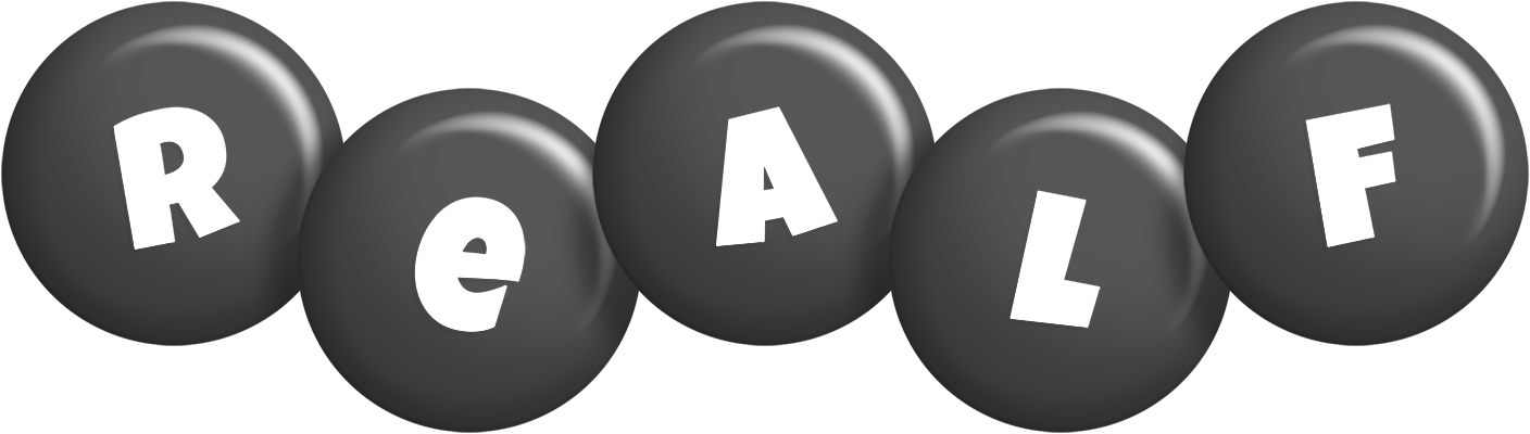 Realf candy-black logo