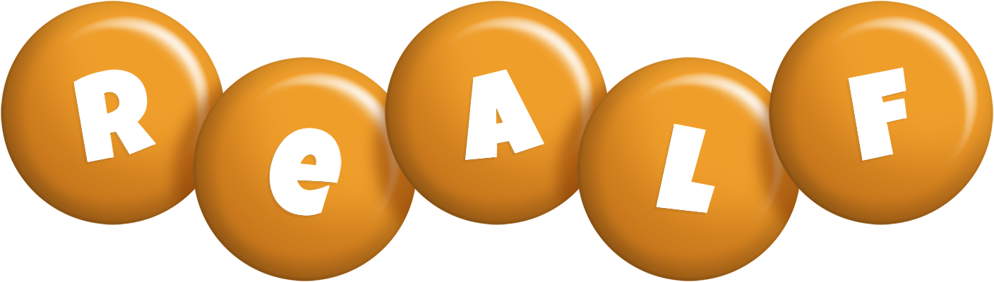 Realf candy-orange logo