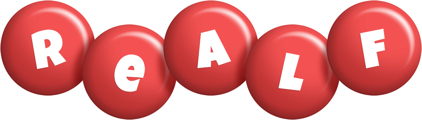 Realf candy-red logo