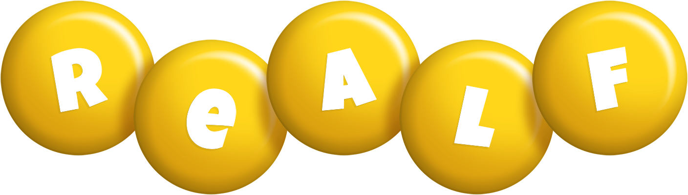 Realf candy-yellow logo