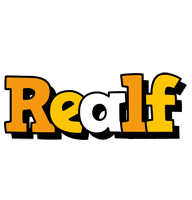 Realf cartoon logo