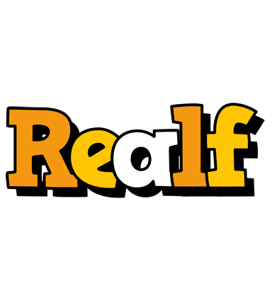 Realf cartoon logo