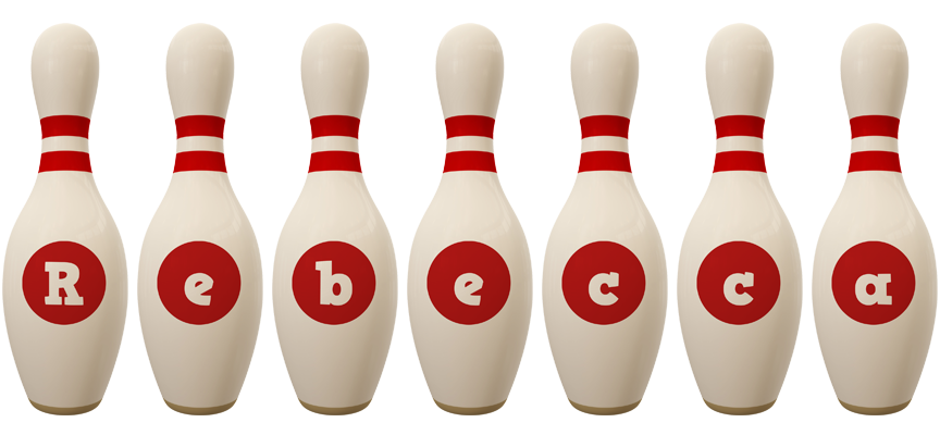 Rebecca bowling-pin logo