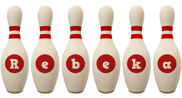 Rebeka bowling-pin logo