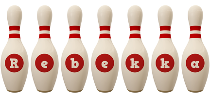 Rebekka bowling-pin logo