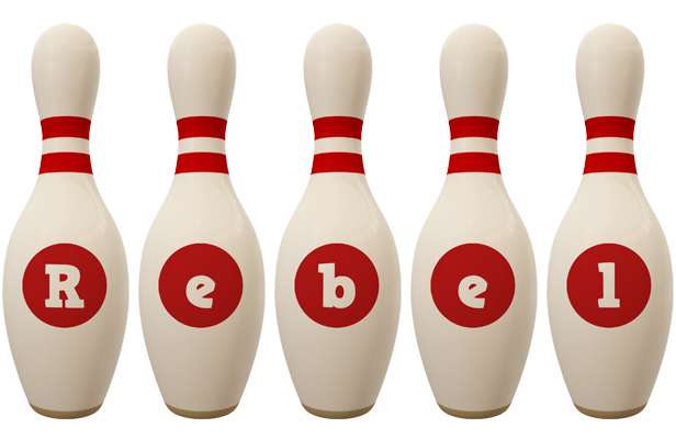 Rebel bowling-pin logo
