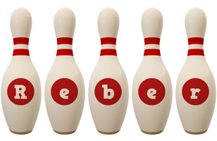 Reber bowling-pin logo