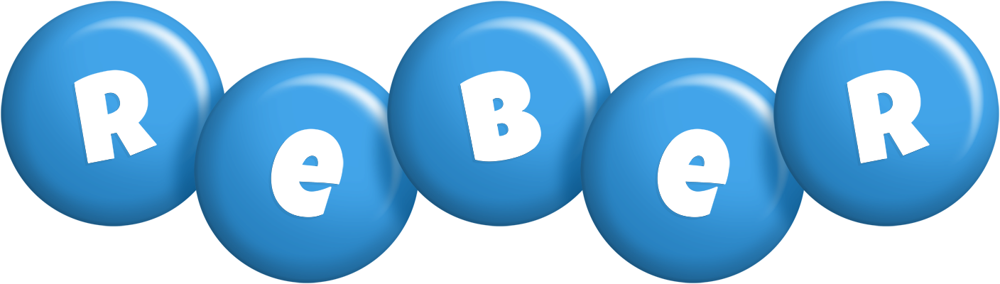 Reber candy-blue logo