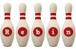 Rebin bowling-pin logo