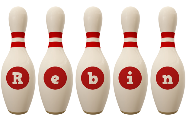 Rebin bowling-pin logo