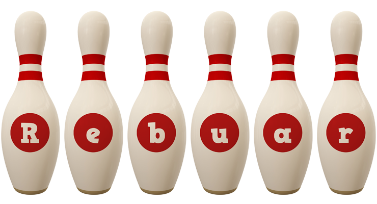 Rebuar bowling-pin logo
