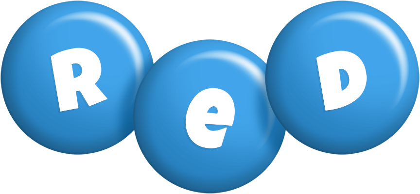 Red candy-blue logo