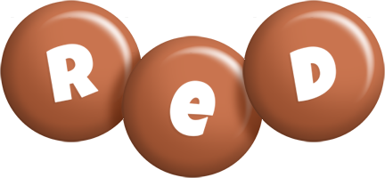 Red candy-brown logo