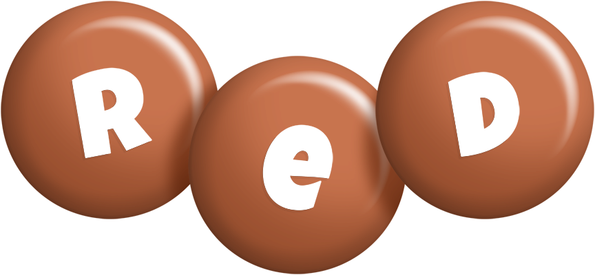 Red candy-brown logo
