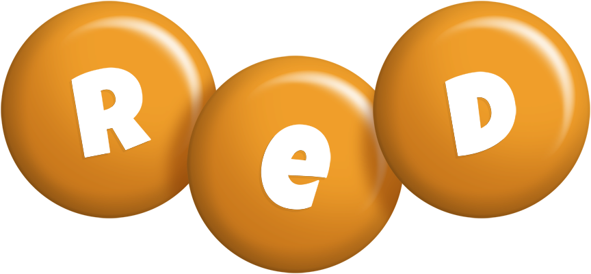 Red candy-orange logo