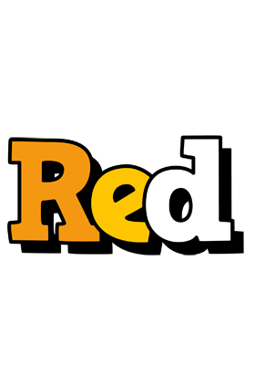 Red cartoon logo