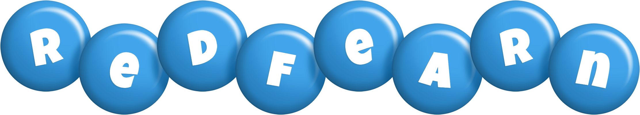 Redfearn candy-blue logo