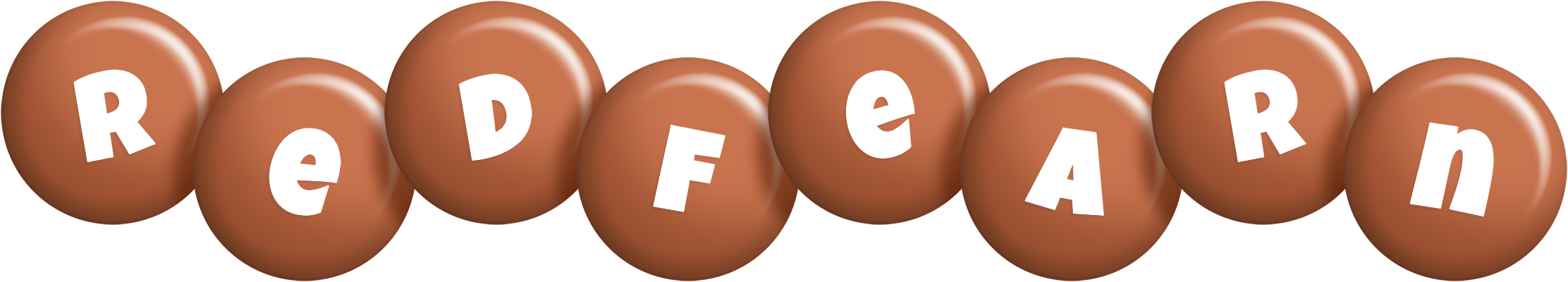Redfearn candy-brown logo