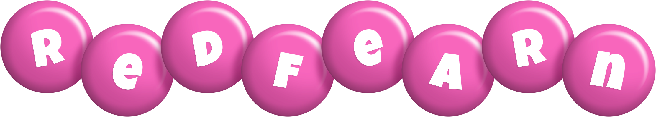 Redfearn candy-pink logo