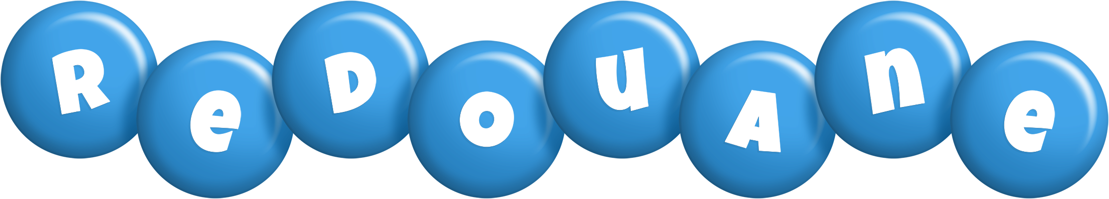 Redouane candy-blue logo