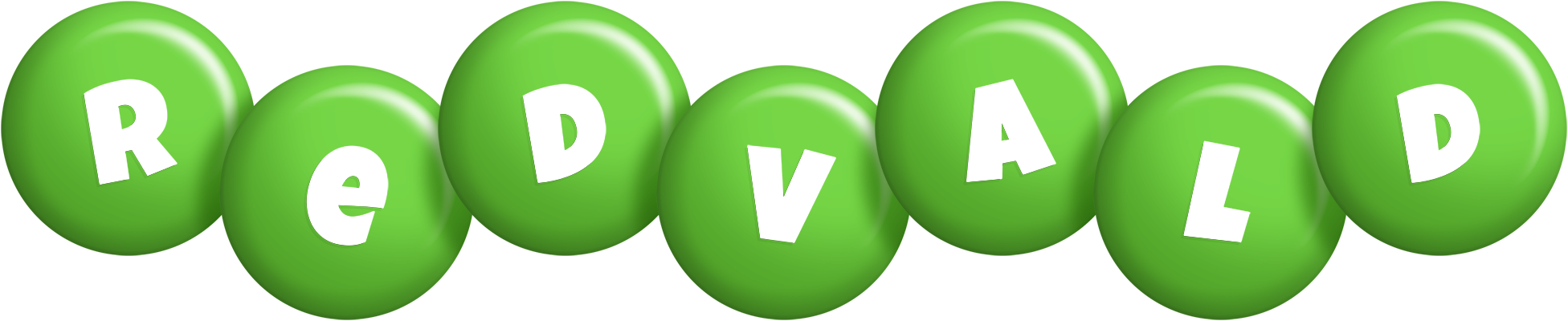 Redvald candy-green logo