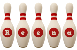 Reena bowling-pin logo