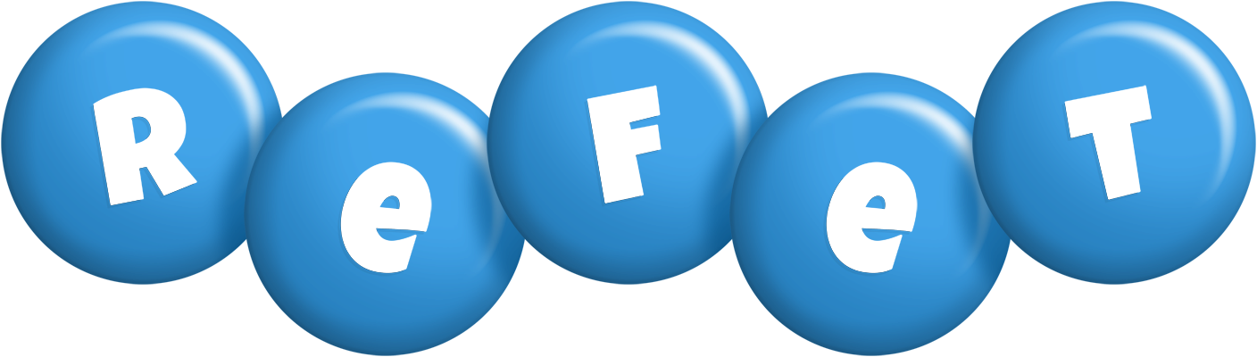 Refet candy-blue logo