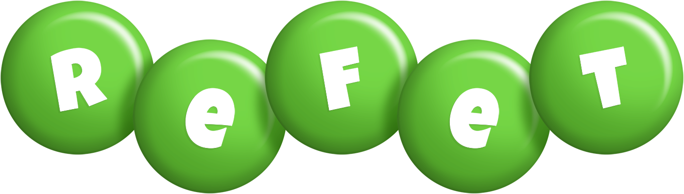 Refet candy-green logo