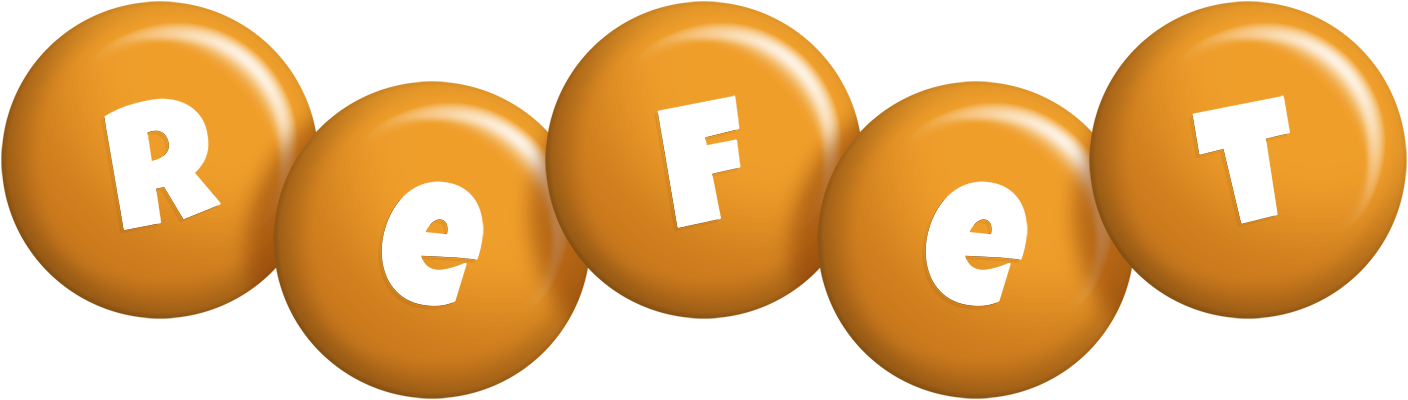 Refet candy-orange logo