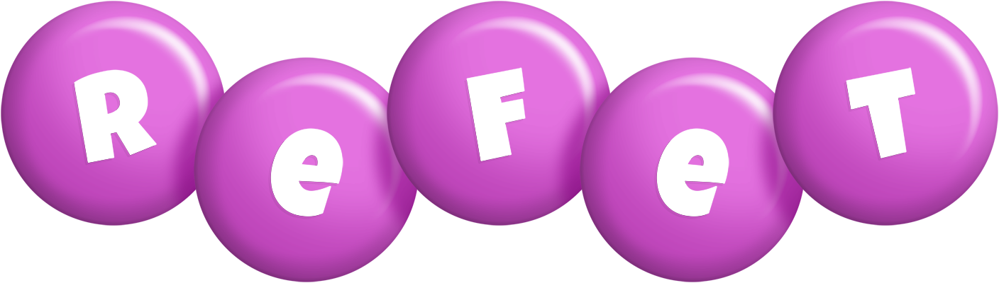 Refet candy-purple logo