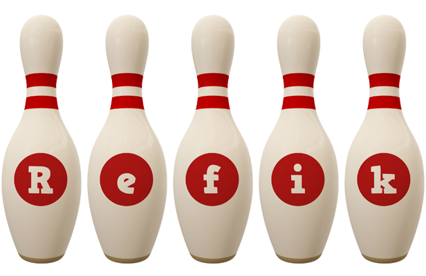 Refik bowling-pin logo