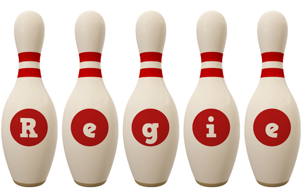Regie bowling-pin logo