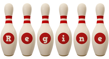 Regine bowling-pin logo
