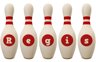 Regis bowling-pin logo