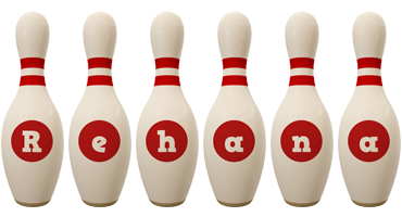 Rehana bowling-pin logo