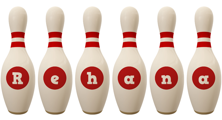 Rehana bowling-pin logo