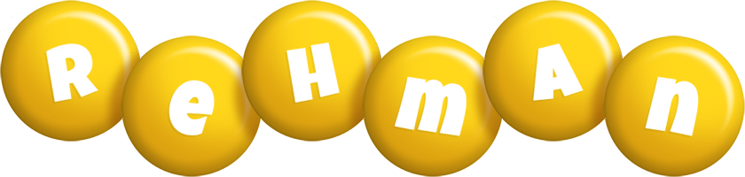 Rehman candy-yellow logo