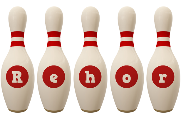 Rehor bowling-pin logo