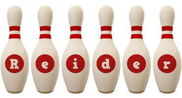 Reider bowling-pin logo