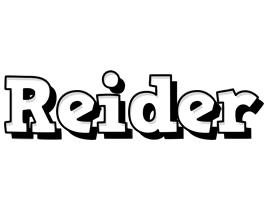 Reider snowing logo