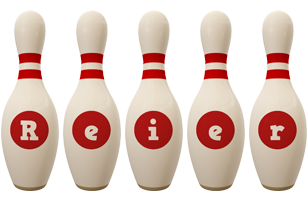 Reier bowling-pin logo