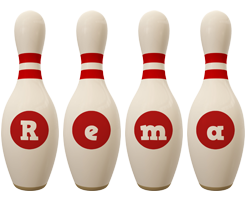 Rema bowling-pin logo