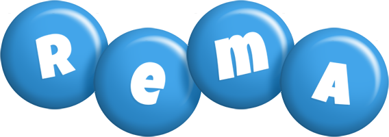 Rema candy-blue logo