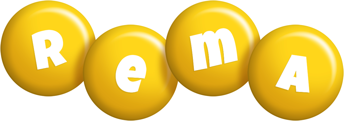 Rema candy-yellow logo